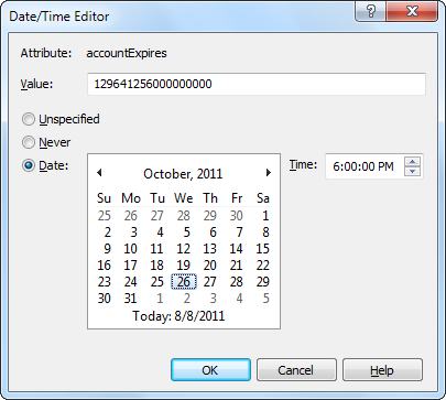 Date/Time Editor