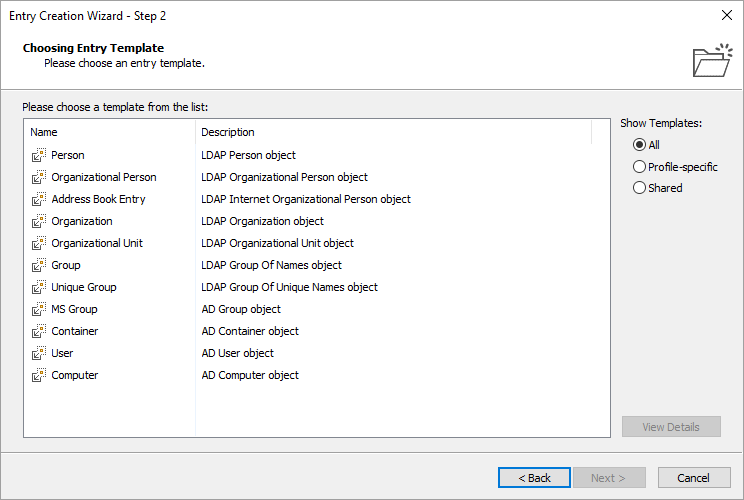 Template-based entry creation