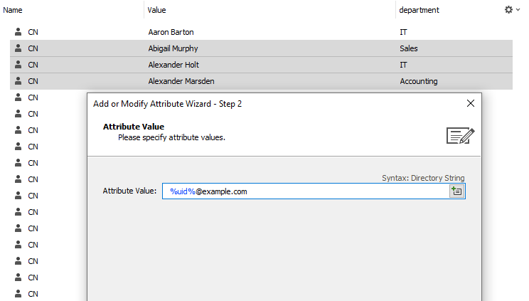 Attribute value references