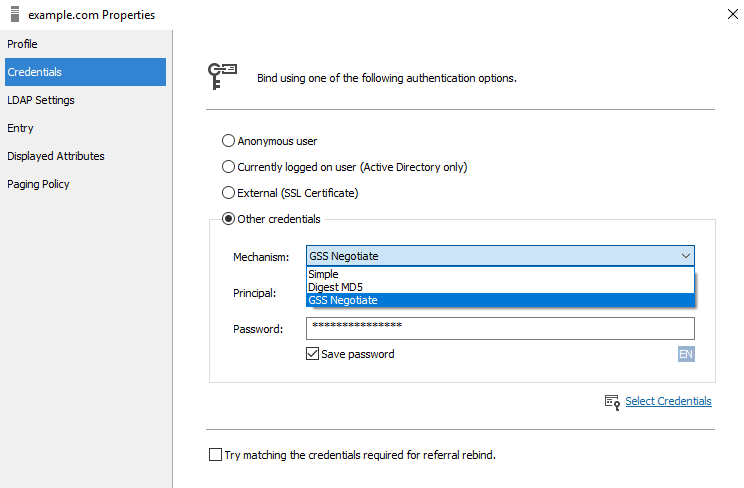 Advanced methods of LDAP authentication