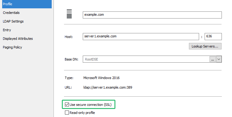 Secure SSL connection