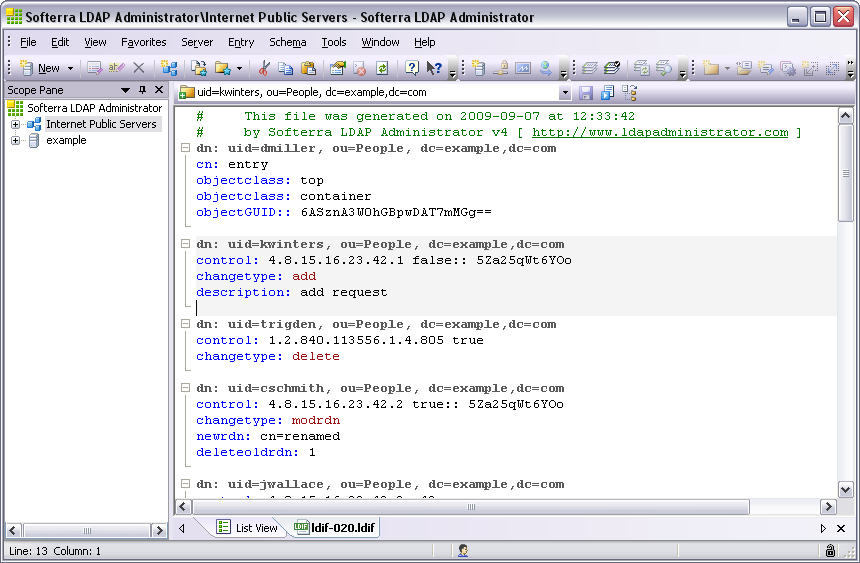 LDIF Editor