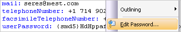 Editing Passwords