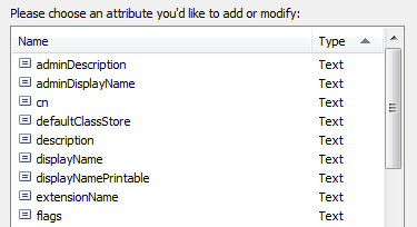 Attribute List Sorting