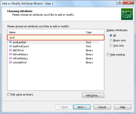 Filtering for LDAP Attributes